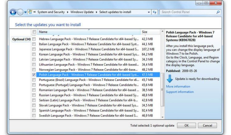 Instalacja spolszczenia dla Windows 7