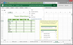 excel tell me screen