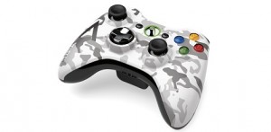 xbox360 kontroler, arktyczny kamuflaż