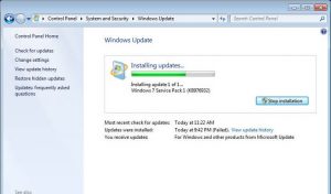 problem z Windows Update