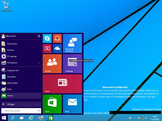 Windows 9 Technical Preview 1