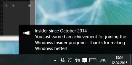 Windows 10 osiągnięcia
