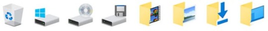 Windows 10 build10130 ikony