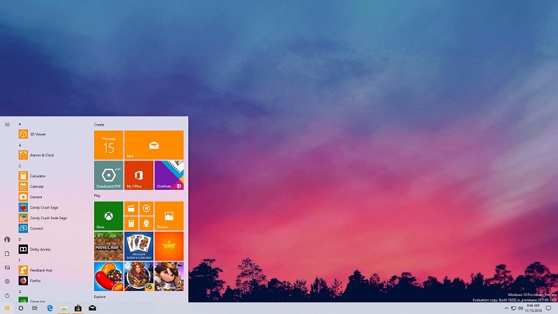 Windows 10 jasny styl