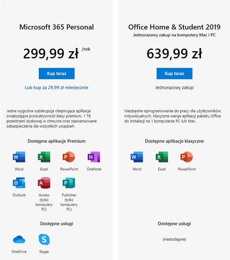 Microsoft 365 vs Office Home & Student