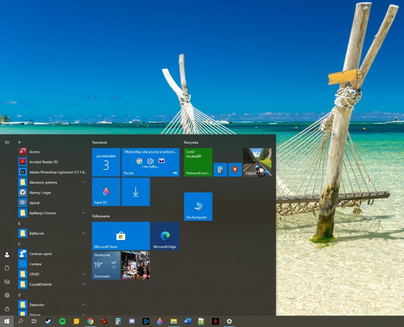 Menu Start Windows 10