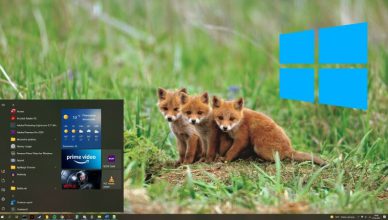 Windows 10 menu