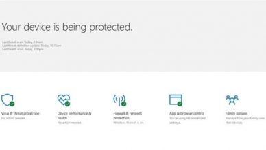 windows defender security center