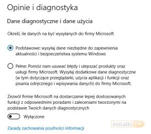 Ustawienia prywatności CU
