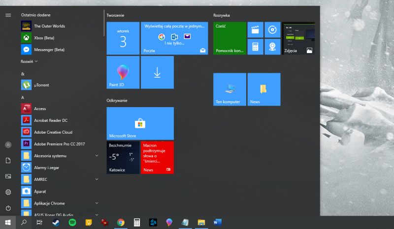Menu Start Windows 10