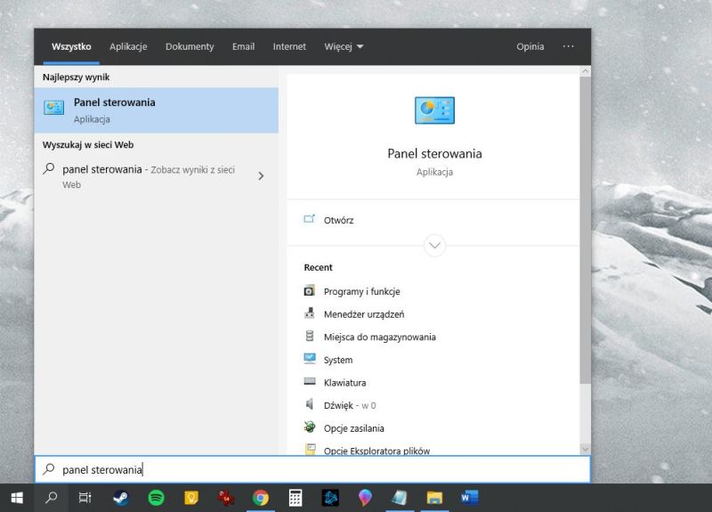 Wyszukiwanie Windows 10