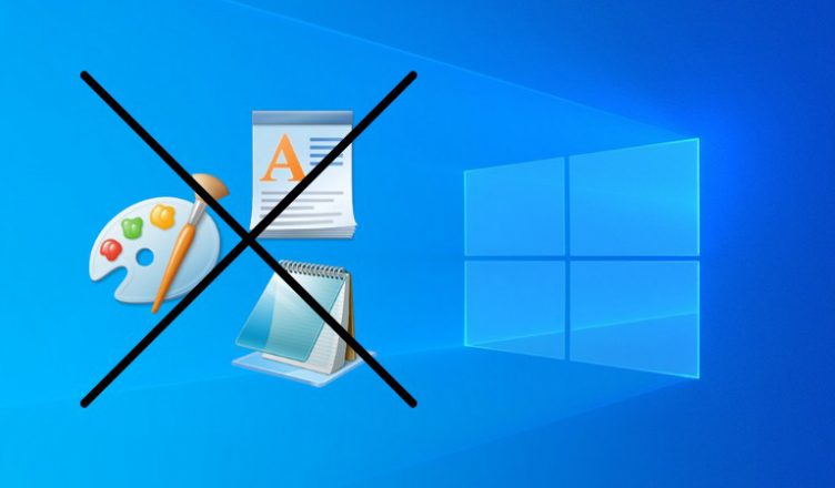 Windows 10, Paint, Notatnik, Wordpad